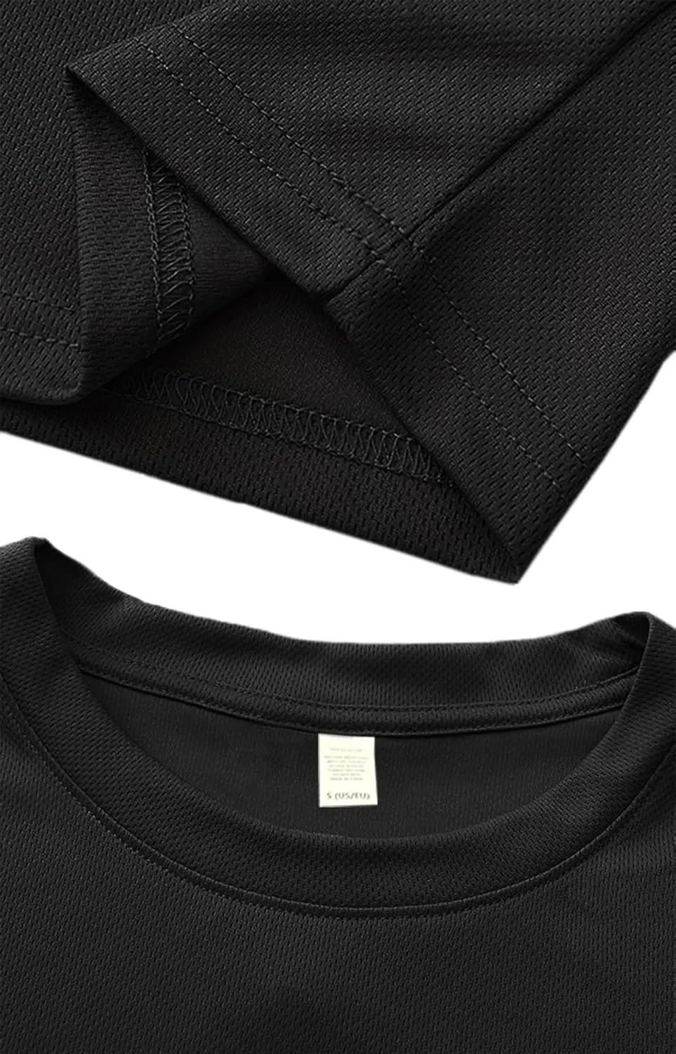 5 Pack Men's Activewear T-Shirts Quick Dry Long Sleeve Work Tees Moisture Wicking Running Clothing
