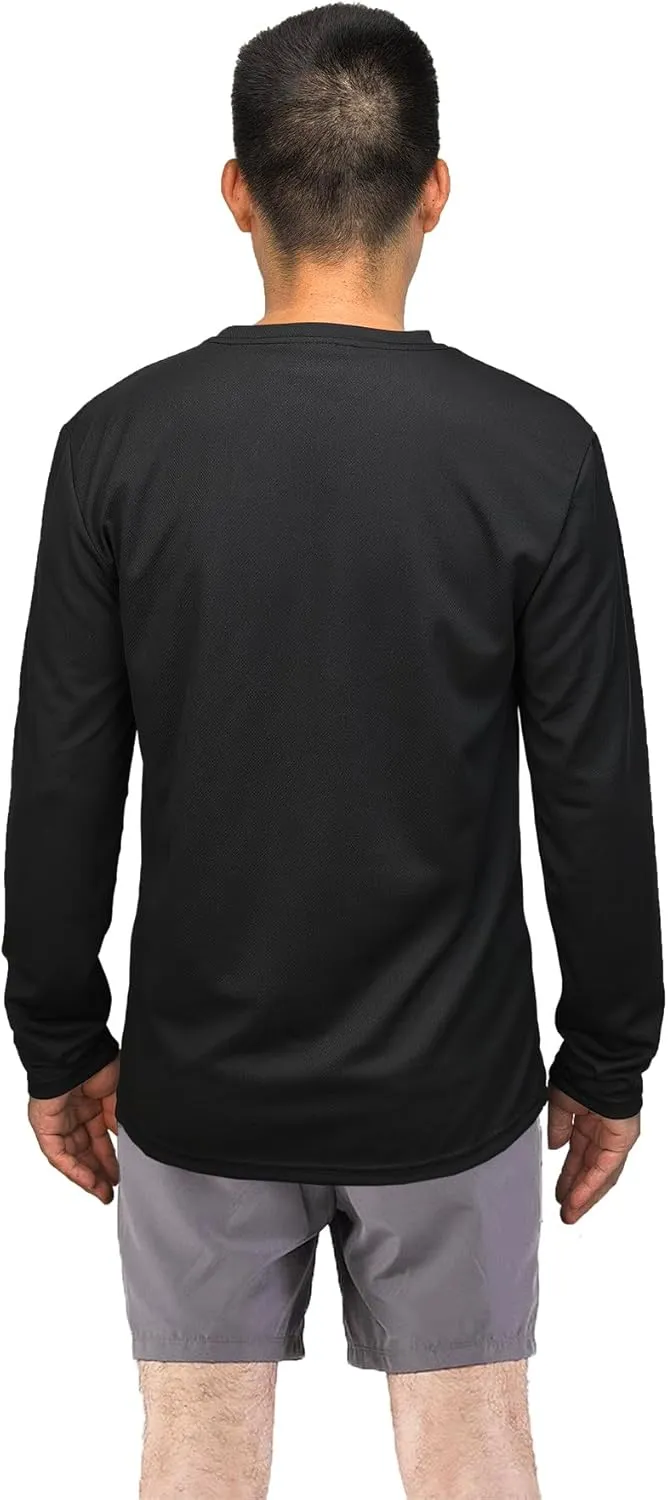 5 Pack Men's Activewear T-Shirts Quick Dry Long Sleeve Work Tees Moisture Wicking Running Clothing