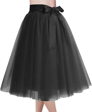 929 - Plus Size Women's A-Line Short Knee Length Tutu Tulle Wedding Prom Skirt
