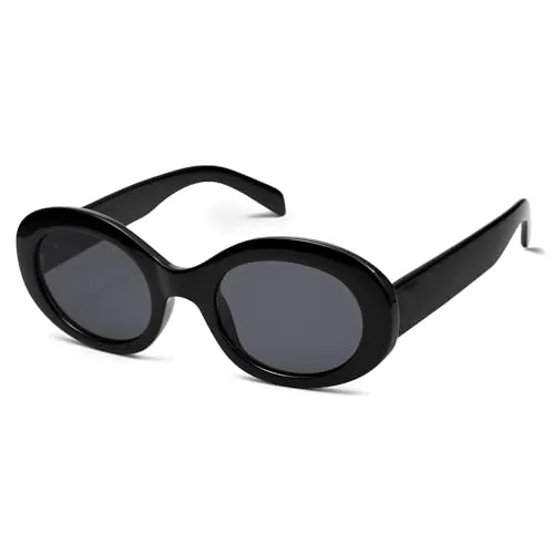 Allarallvr Oval Retro Trendy Sunglasses Womens Mens 90s Classic Vintage Sun Glasses AR82234US