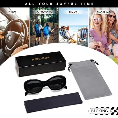 Allarallvr Oval Retro Trendy Sunglasses Womens Mens 90s Classic Vintage Sun Glasses AR82234US
