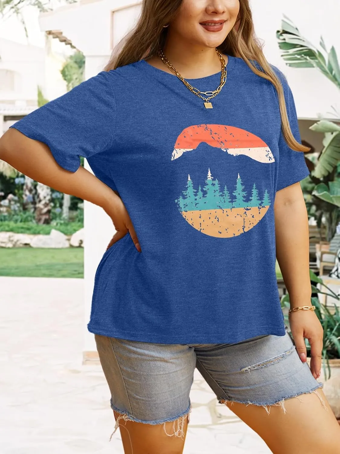 Anbech Women Plus Size Tops Cute Kindness Graphic Be Kind Tees Wildflowers Print Teacher Tops