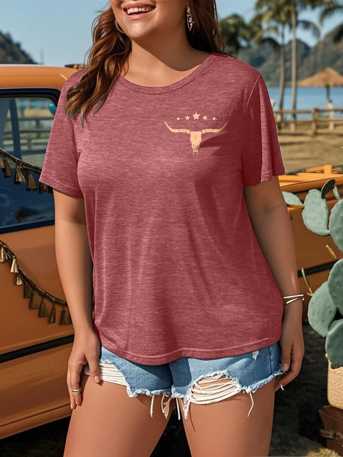 Anbech Women Plus Size Tops Cute Kindness Graphic Be Kind Tees Wildflowers Print Teacher Tops