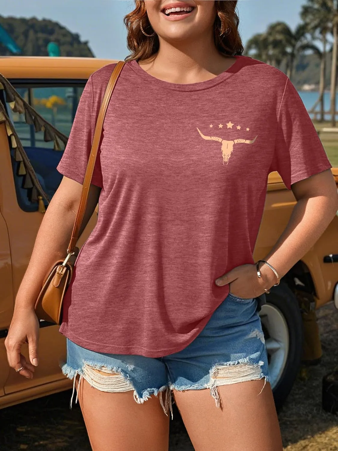 Anbech Women Plus Size Tops Cute Kindness Graphic Be Kind Tees Wildflowers Print Teacher Tops
