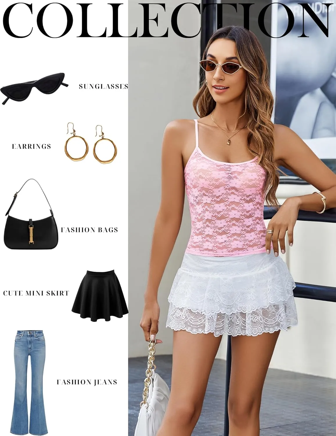 Avidlove Bralettes for Women Lace Spaghetti Strap Camisole Y2k Crop Tops Going Out Tank Tops