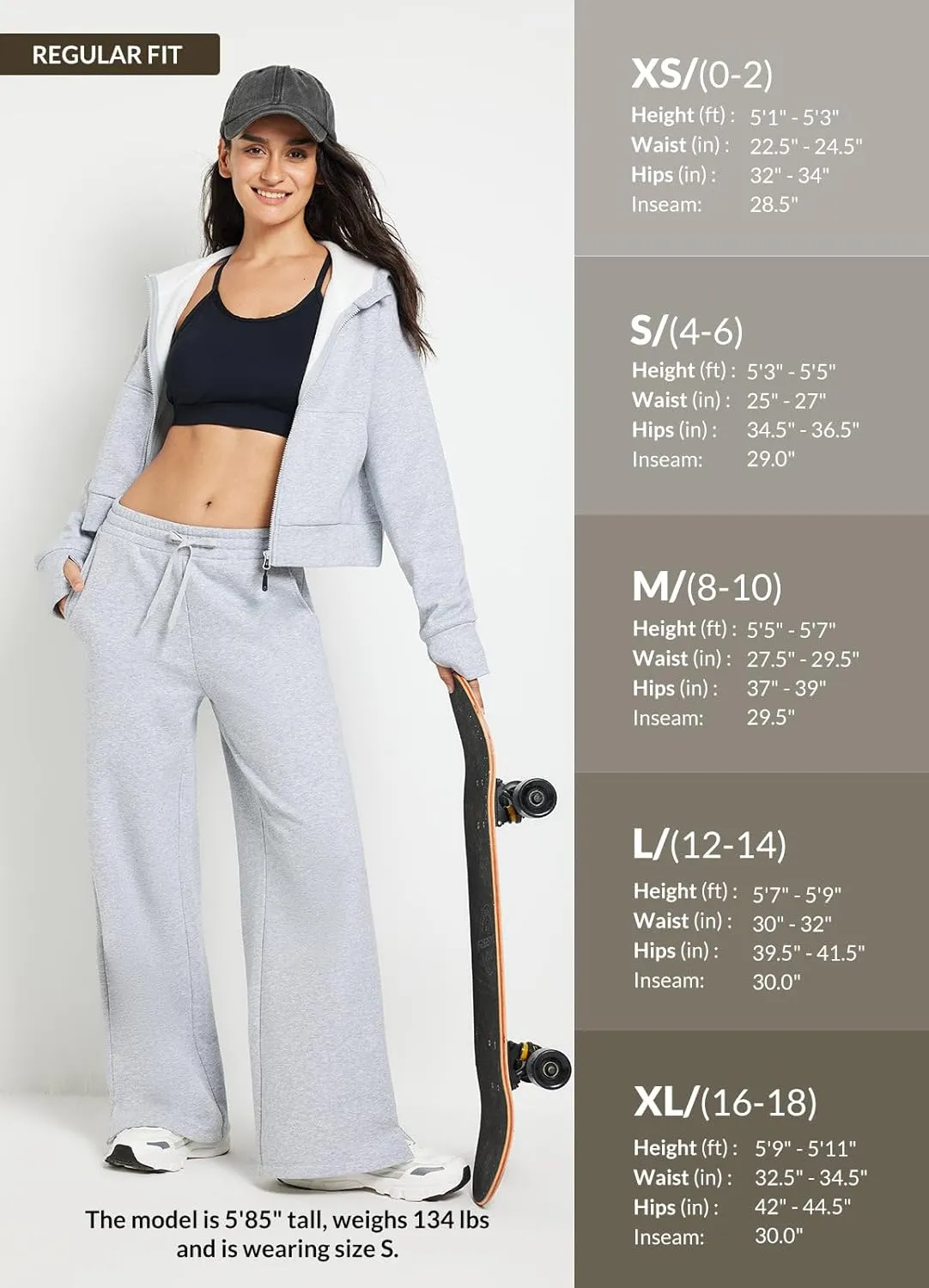 baleaf Womens Fleece Lined Wide Leg Sweatpants Drawstring Sweat Pants with Pockets Athletic Track Fall Winter