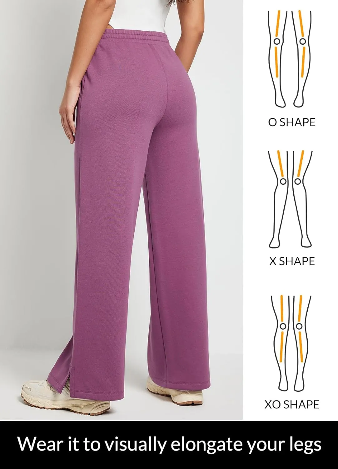 baleaf Womens Fleece Lined Wide Leg Sweatpants Drawstring Sweat Pants with Pockets Athletic Track Fall Winter