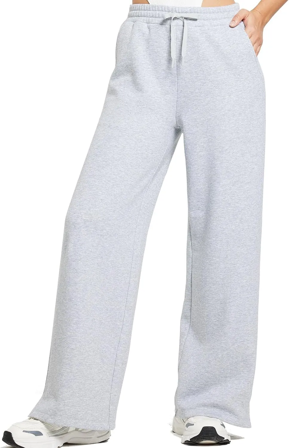 baleaf Womens Fleece Lined Wide Leg Sweatpants Drawstring Sweat Pants with Pockets Athletic Track Fall Winter