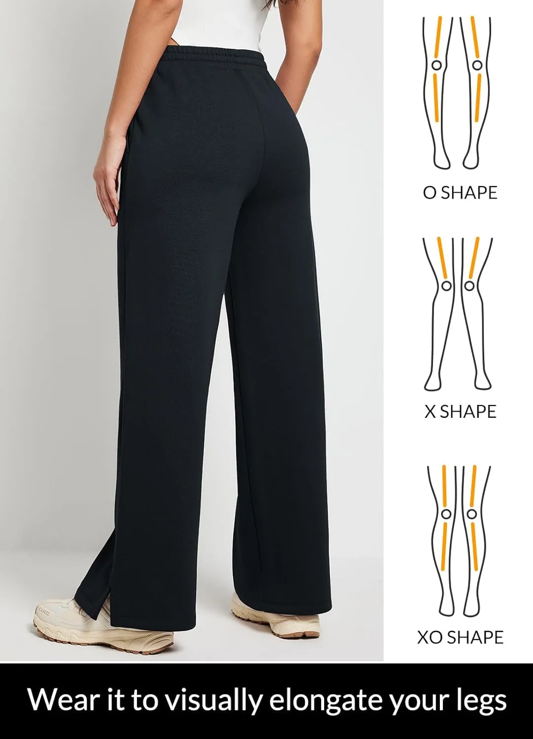 baleaf Womens Fleece Lined Wide Leg Sweatpants Drawstring Sweat Pants with Pockets Athletic Track Fall Winter