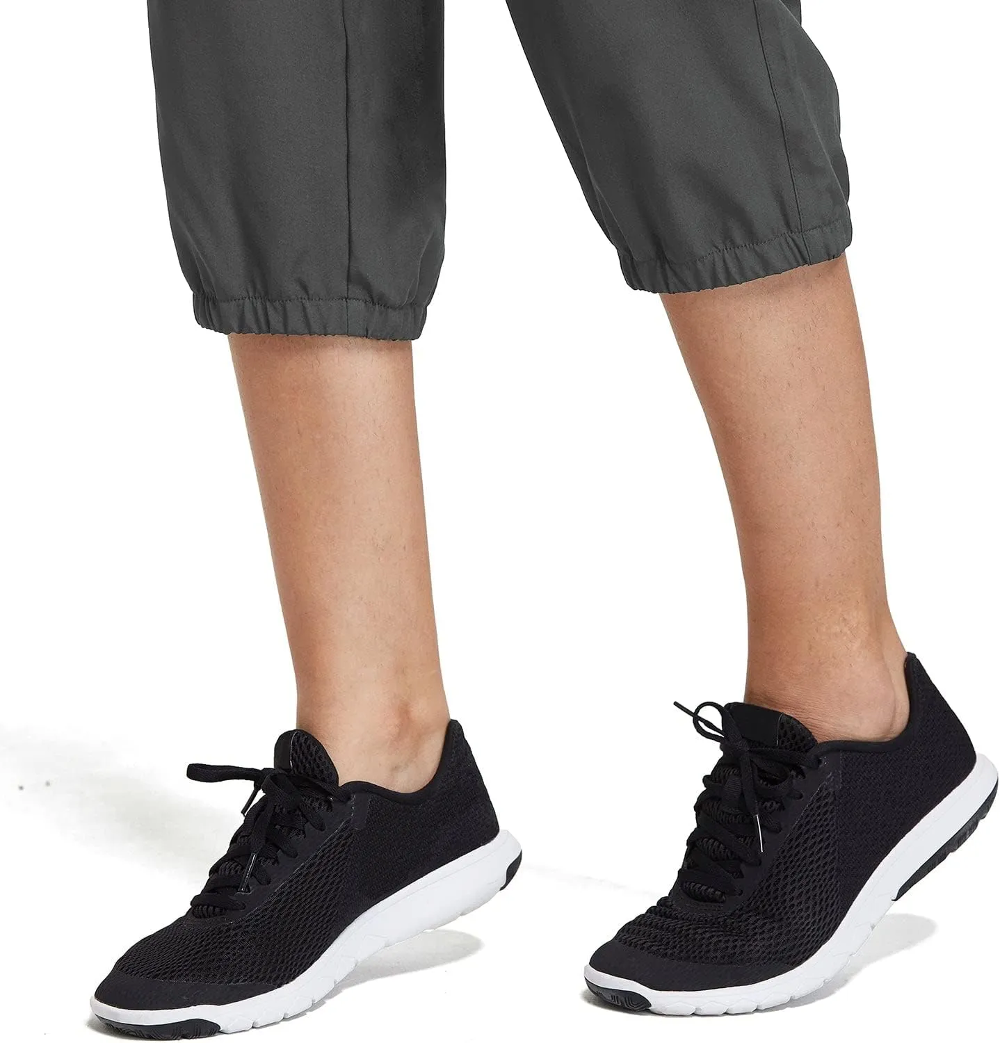 baleaf Women's Lightweight Capri Jogger Hiking Shorts Running Capri Pants Quick Dry UPF 50  Zipper Pockets