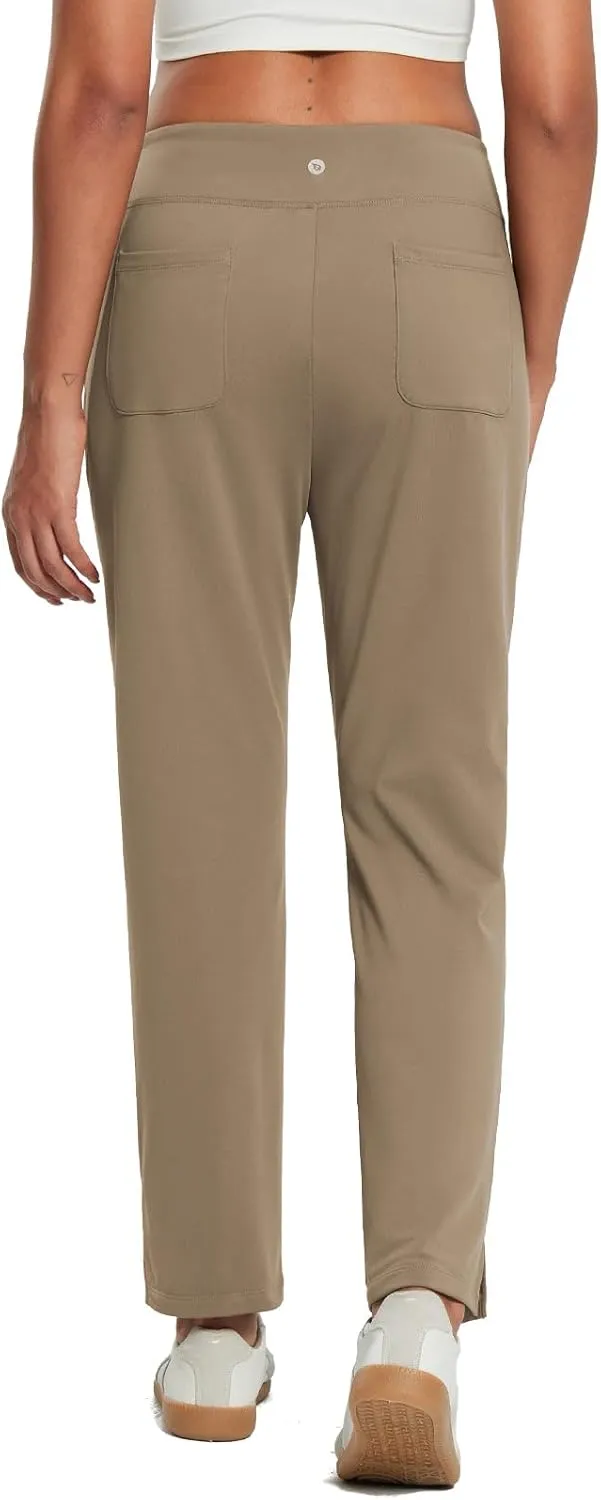 baleaf Women's Pants with Zipper Pockets Stretch Golf Pants High Waist Travel Athletic Work Casual UPF50 