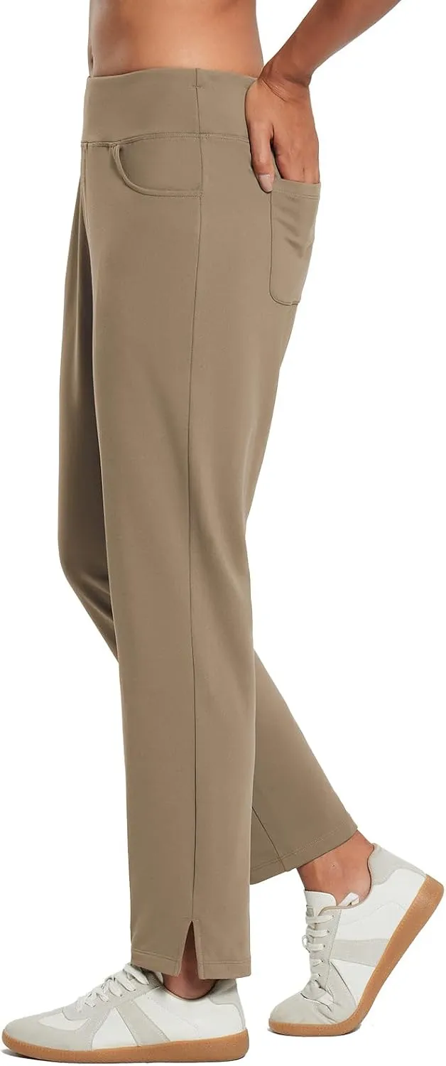 baleaf Women's Pants with Zipper Pockets Stretch Golf Pants High Waist Travel Athletic Work Casual UPF50 