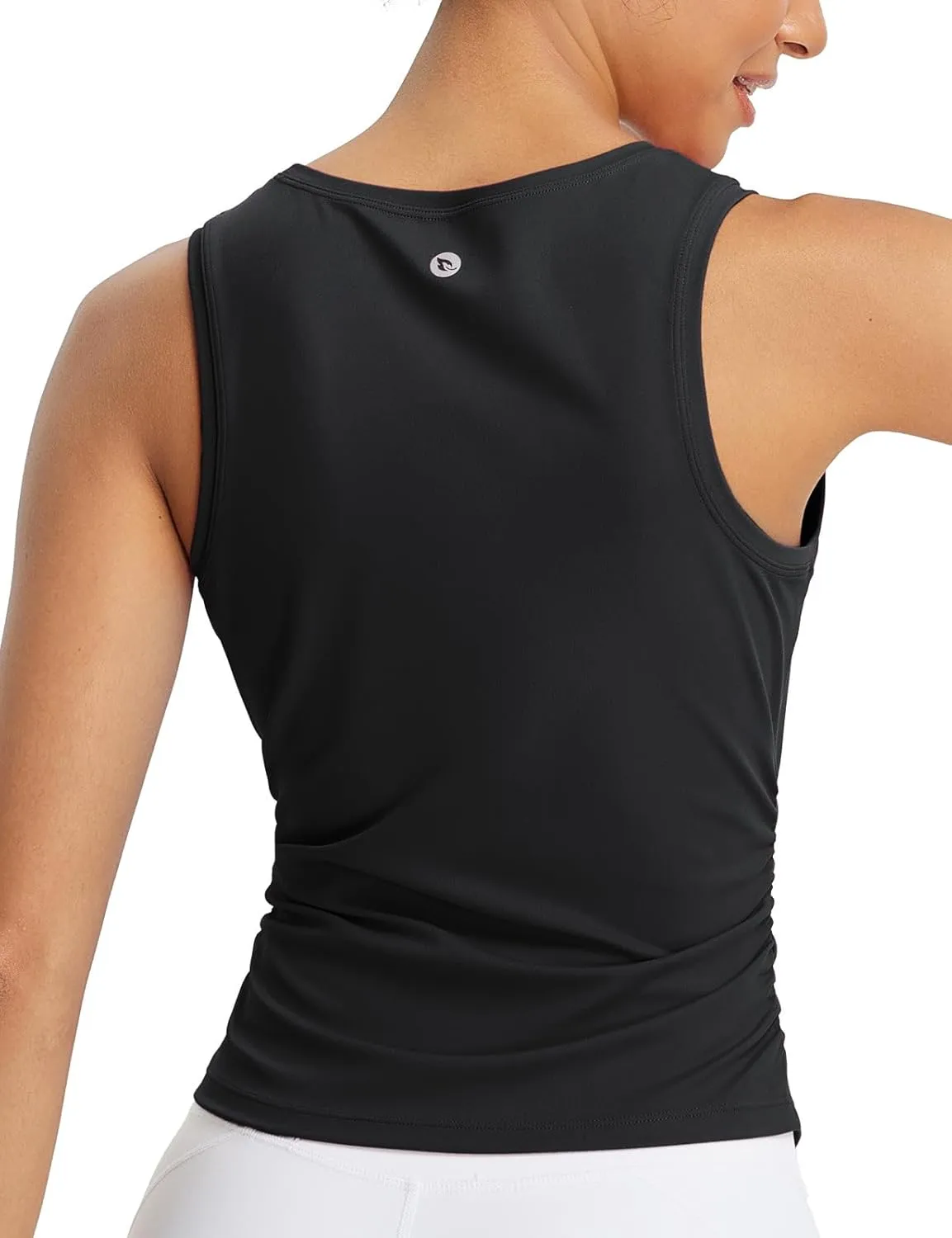 baleaf Women's Workout Tank Tops Sleeveless Athletic Gym Shirts Fitted Crop Tops Yoga Tennis Running