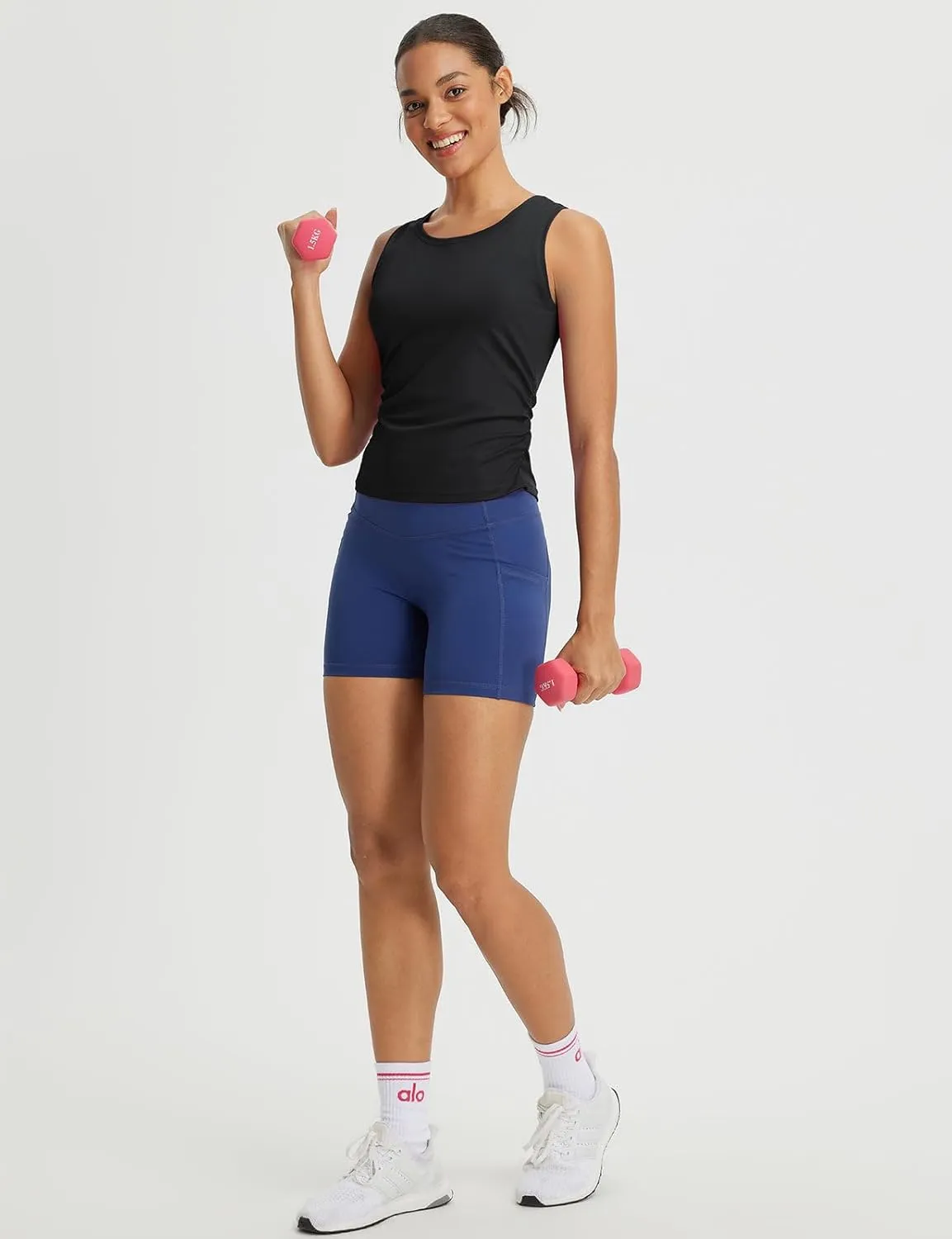 baleaf Women's Workout Tank Tops Sleeveless Athletic Gym Shirts Fitted Crop Tops Yoga Tennis Running