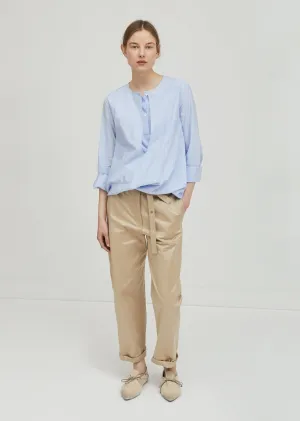 Belted Cotton Trousers