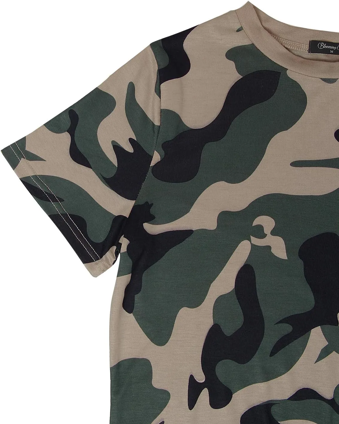 Blooming Jelly Womens Leopard Print Tops Short Sleeve Round Neck Casual T Shirts Tees