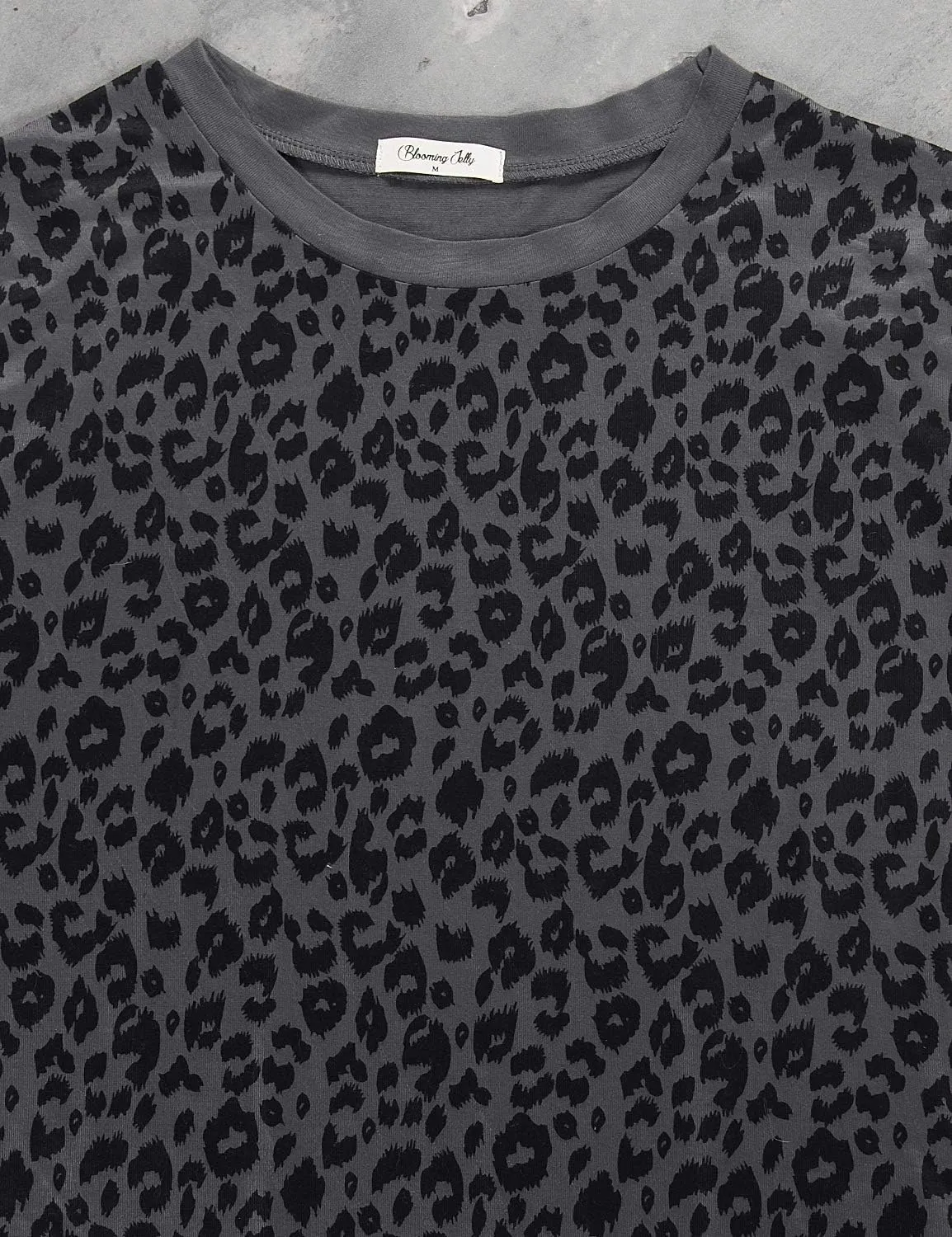 Blooming Jelly Womens Leopard Print Tops Short Sleeve Round Neck Casual T Shirts Tees