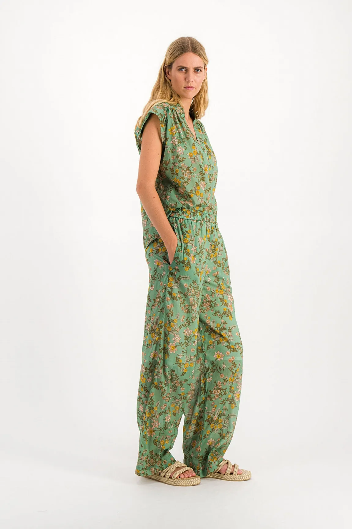 Blouse E241153armi E241153armini Bleu-Fleurs