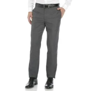 Calvin Klein Mens Slim fit Dress Pants 36 / 34 Grey Solid Stretch