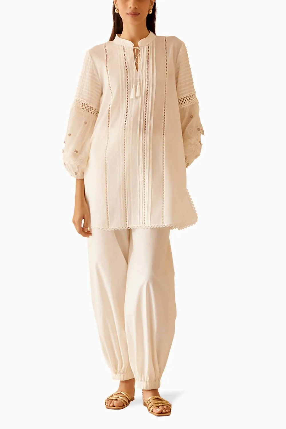 Cecile Ivory Tunic And Pant