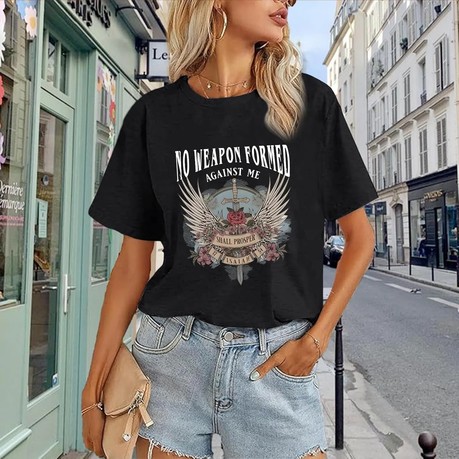 Christian Shirts for Women Bible Verse Boho Graphic Tees Shirt Religious Tshirts Vintage Floral Casual Summer Tops