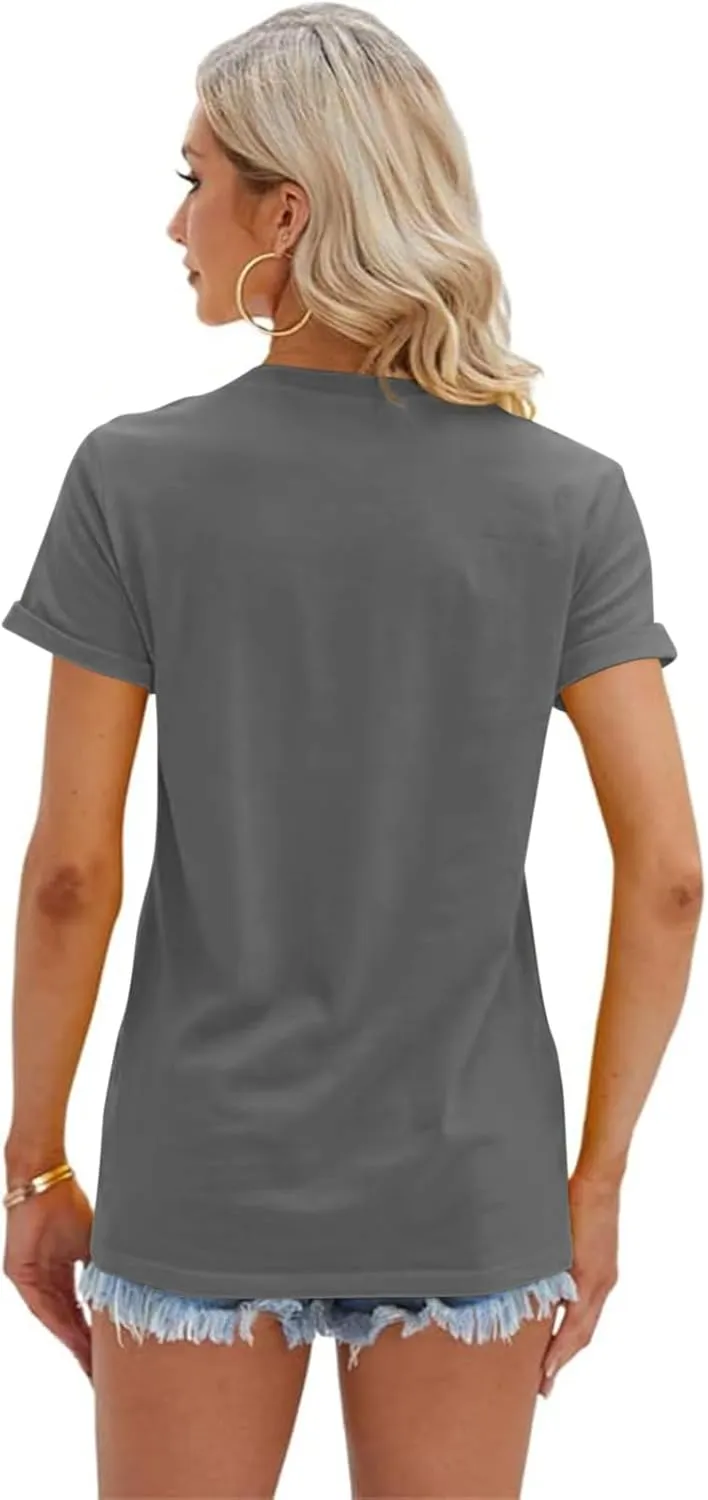 Cicy Bell Women's T Shirts Short Sleeve Tees Sunflower Graphic Loose Summer Tops