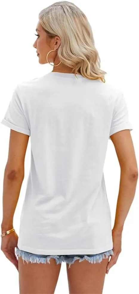 Cicy Bell Women's T Shirts Short Sleeve Tees Sunflower Graphic Loose Summer Tops