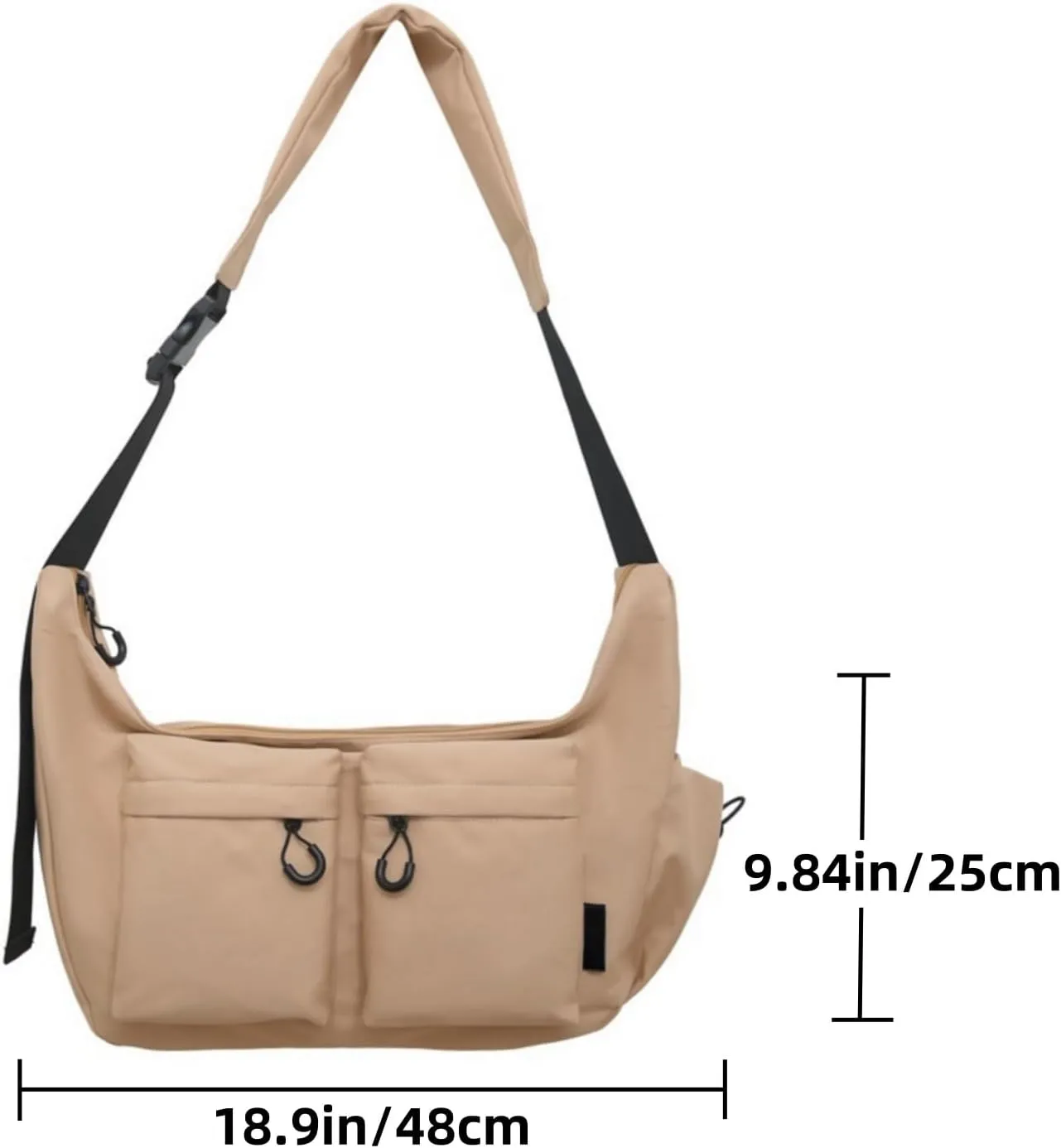 Classic Vintage Messenger Bag,Anti theft Crossbody Bag,Water Resistant, Multi Pocket,Unisex Casual Crossbody Bag