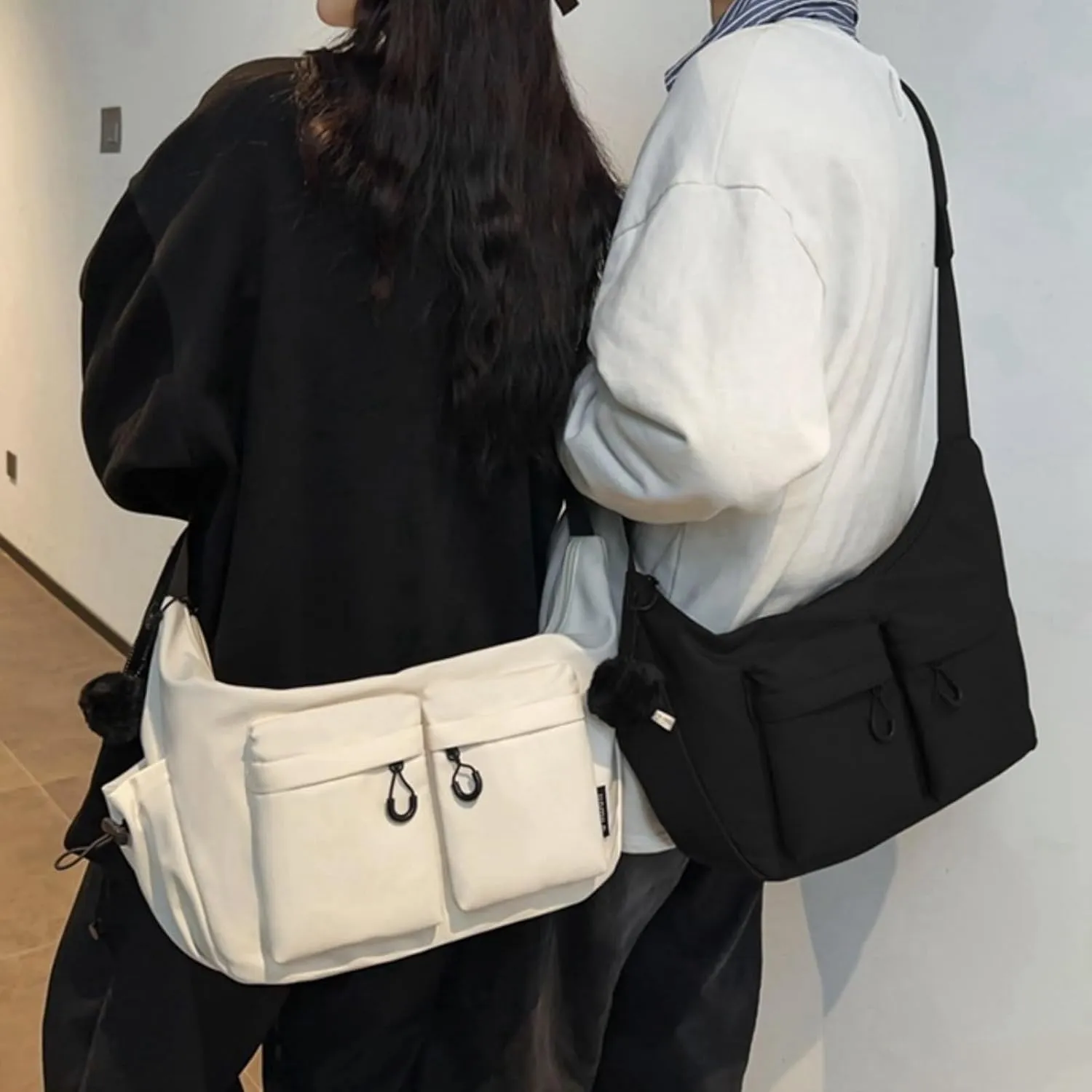 Classic Vintage Messenger Bag,Anti theft Crossbody Bag,Water Resistant, Multi Pocket,Unisex Casual Crossbody Bag