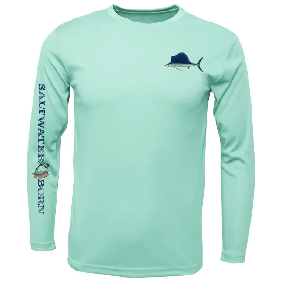 Clean Sailfish Long Sleeve UPF 50  Dry-Fit Shirt