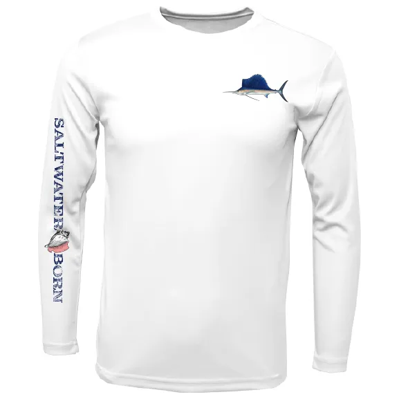 Clean Sailfish Long Sleeve UPF 50  Dry-Fit Shirt