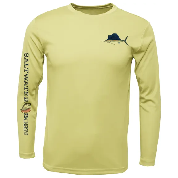 Clean Sailfish Long Sleeve UPF 50  Dry-Fit Shirt