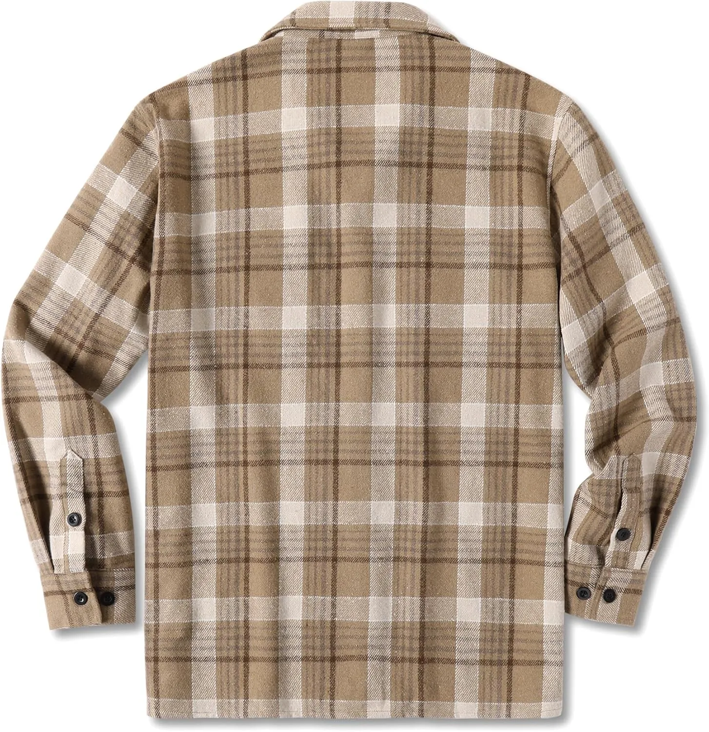 COOFANDY Men's Flannel Shirts Casual Button Down Plaid Shirt Jacket Long Sleeve Fleece Shacket with Pockets