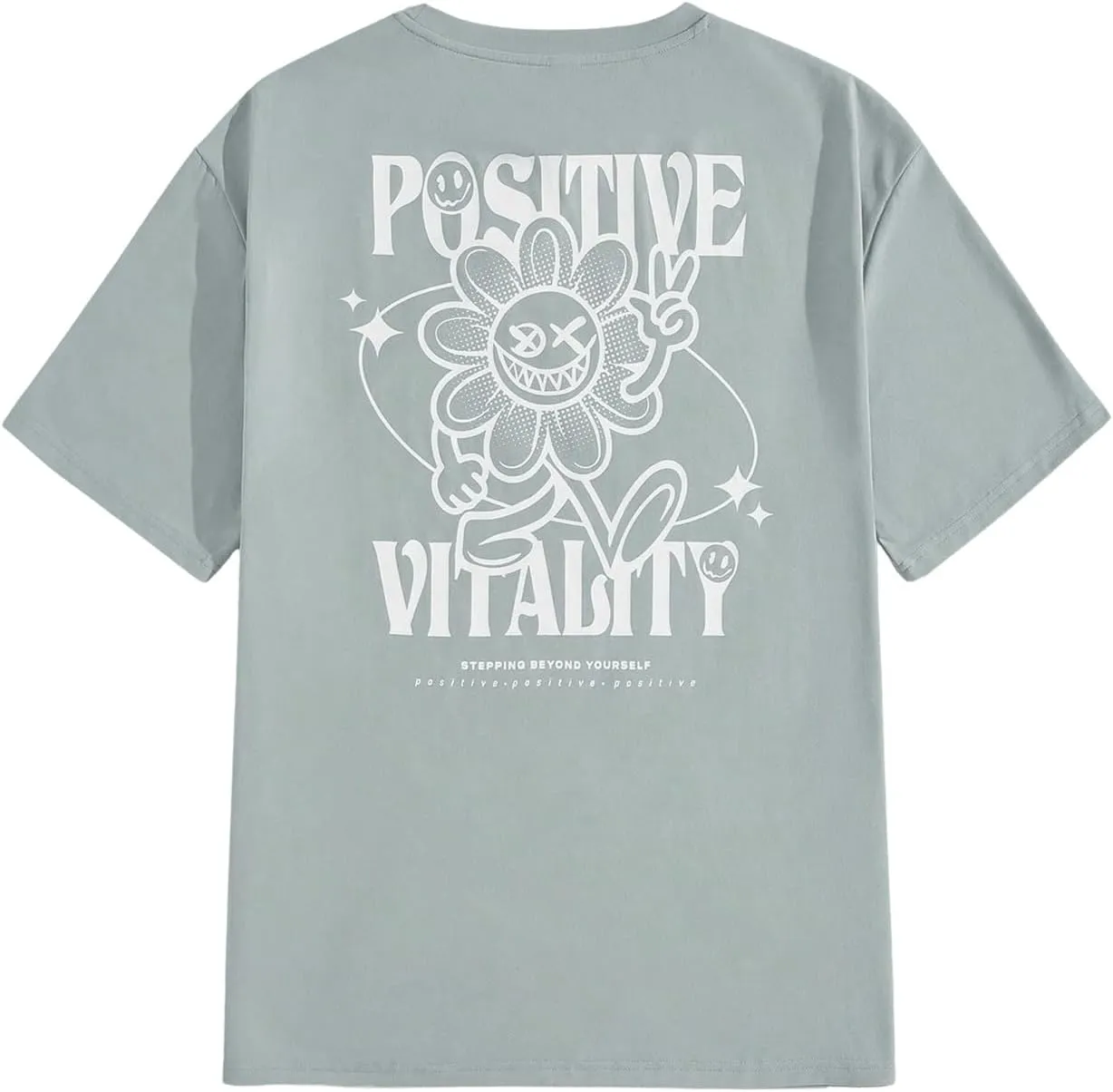 COZYEASE Men's Letter Graphic Tees Short Sleeve Vintage Streetwear T Shirts Casual Summer Tops