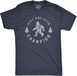 Crazy Dog Mens T Shirt Hide and Seek Champion Funny Bigfoot Graphic Sarcastic Tee