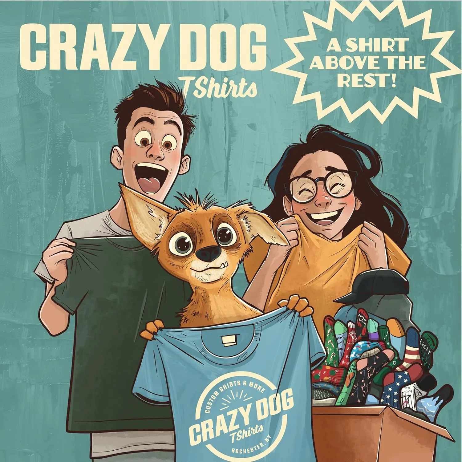 Crazy Dog Mens T Shirt Hide and Seek Champion Funny Bigfoot Graphic Sarcastic Tee