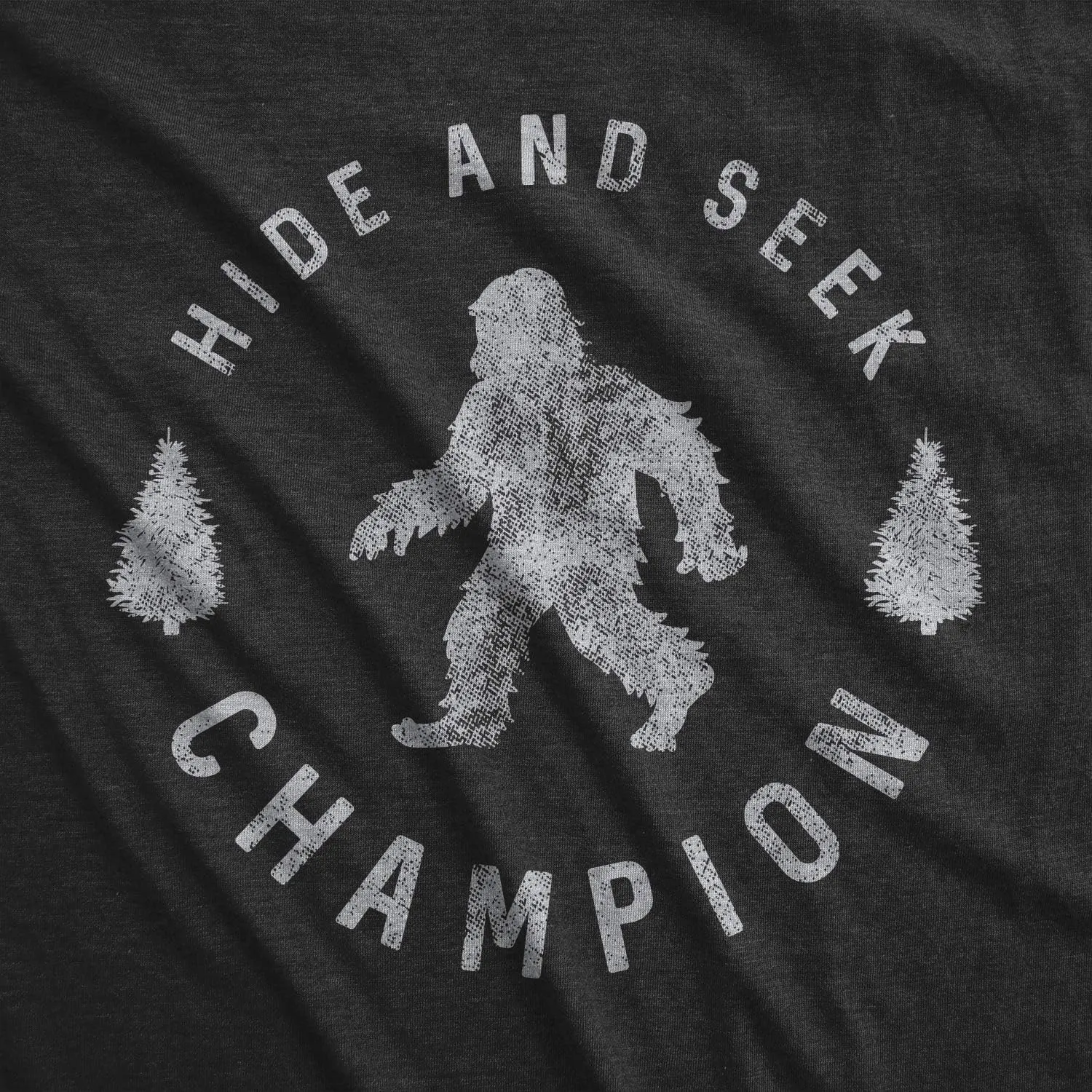 Crazy Dog Mens T Shirt Hide and Seek Champion Funny Bigfoot Graphic Sarcastic Tee
