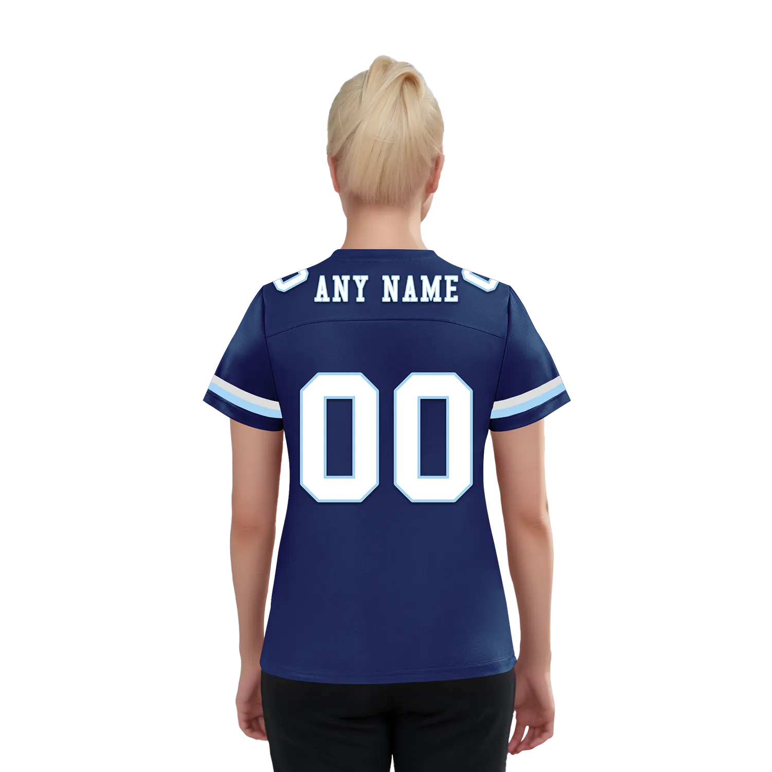 Custom Blue Classic Style Personalized Authentic Football Jersey FBJ02-bd0a70a7