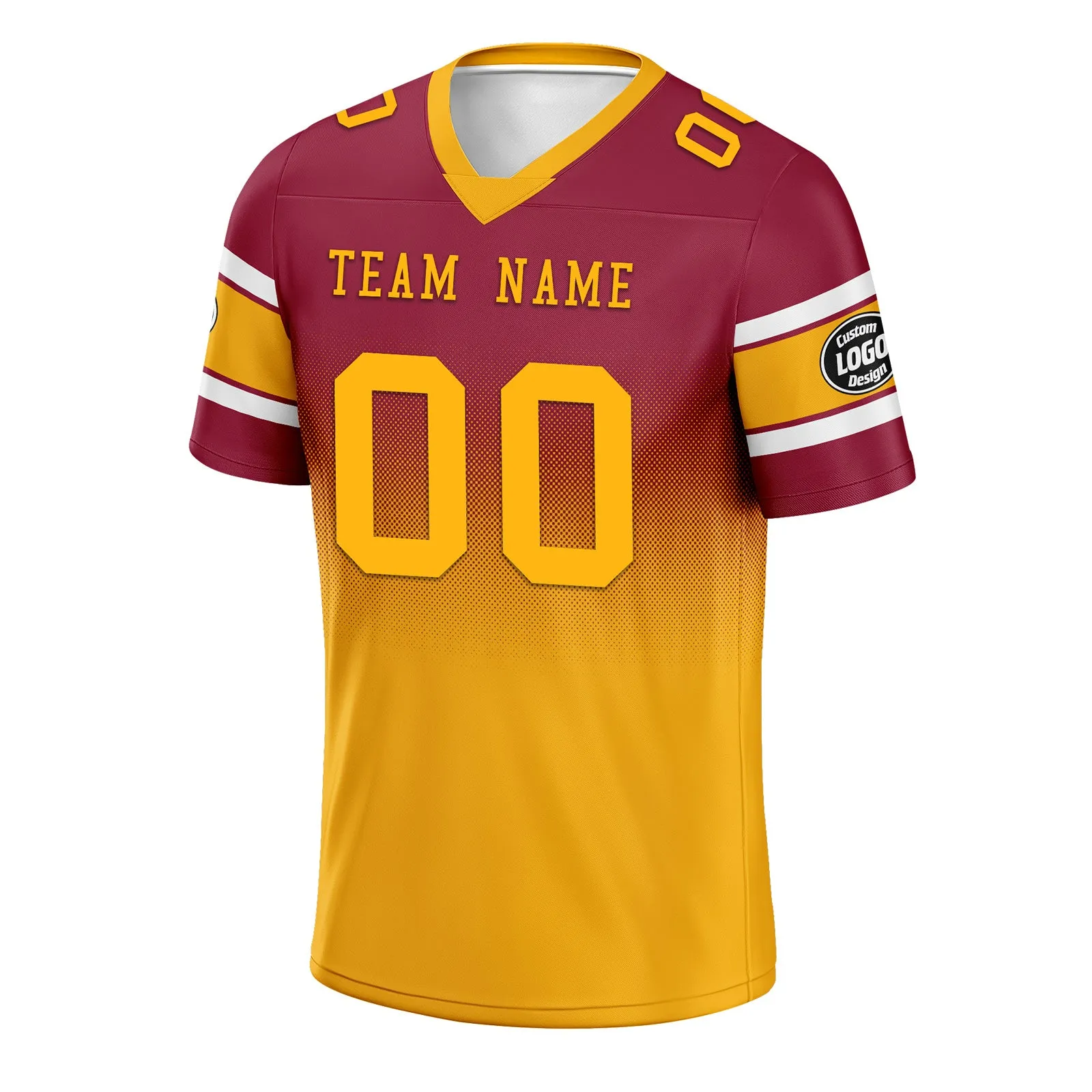 Custom Red Yellow Arizona Personalized Authentic Football Jersey FBJ02-D020249-1