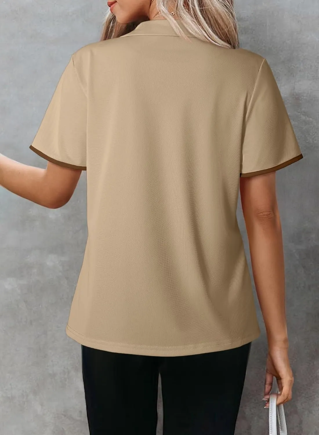 Dokotoo Women's Quick Dry Golf Polo Shirts Short Sleeve Tshirts Collared V Neck Tennis Shirt Workout Tops