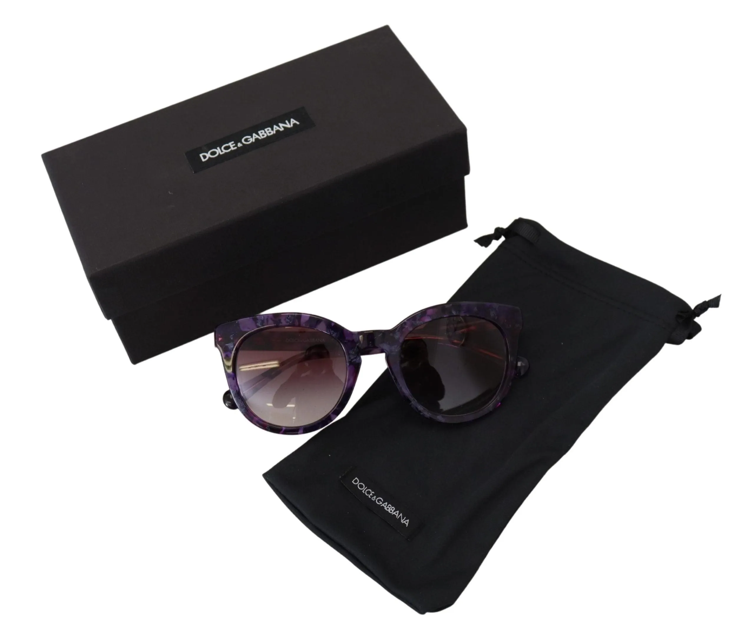 Dolce & Gabbana Purple Tortoise Oval Full Rim DG424B Sunglasses