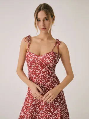 Elara Floral Open-Back Cami Dress