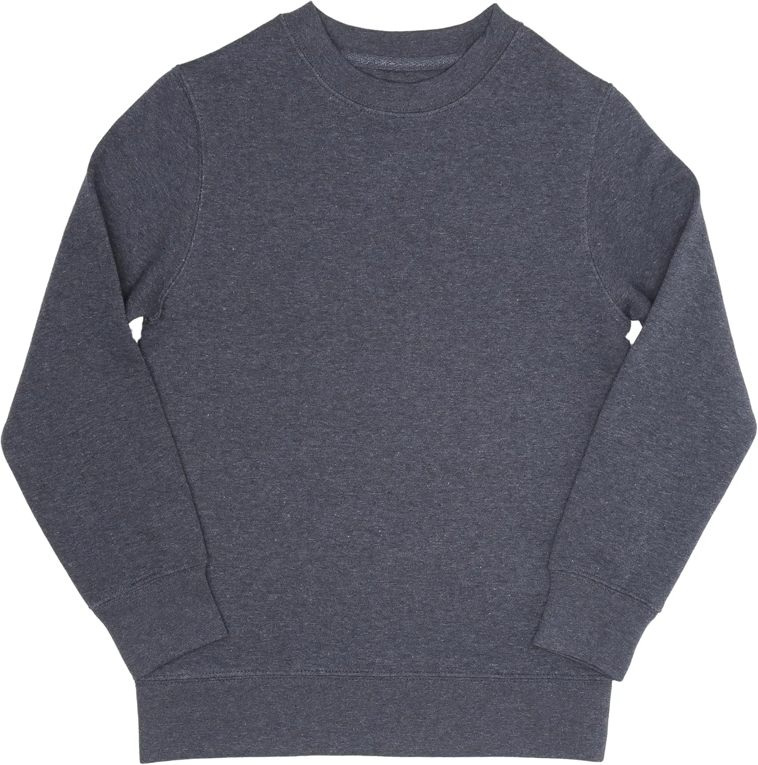 EVERYDAY KIDS Boys Fleece Crewneck Sweatshirt; Boys Long Sleeve Pullover Shirt - Soft and Breathable Cotton/Poly Blend