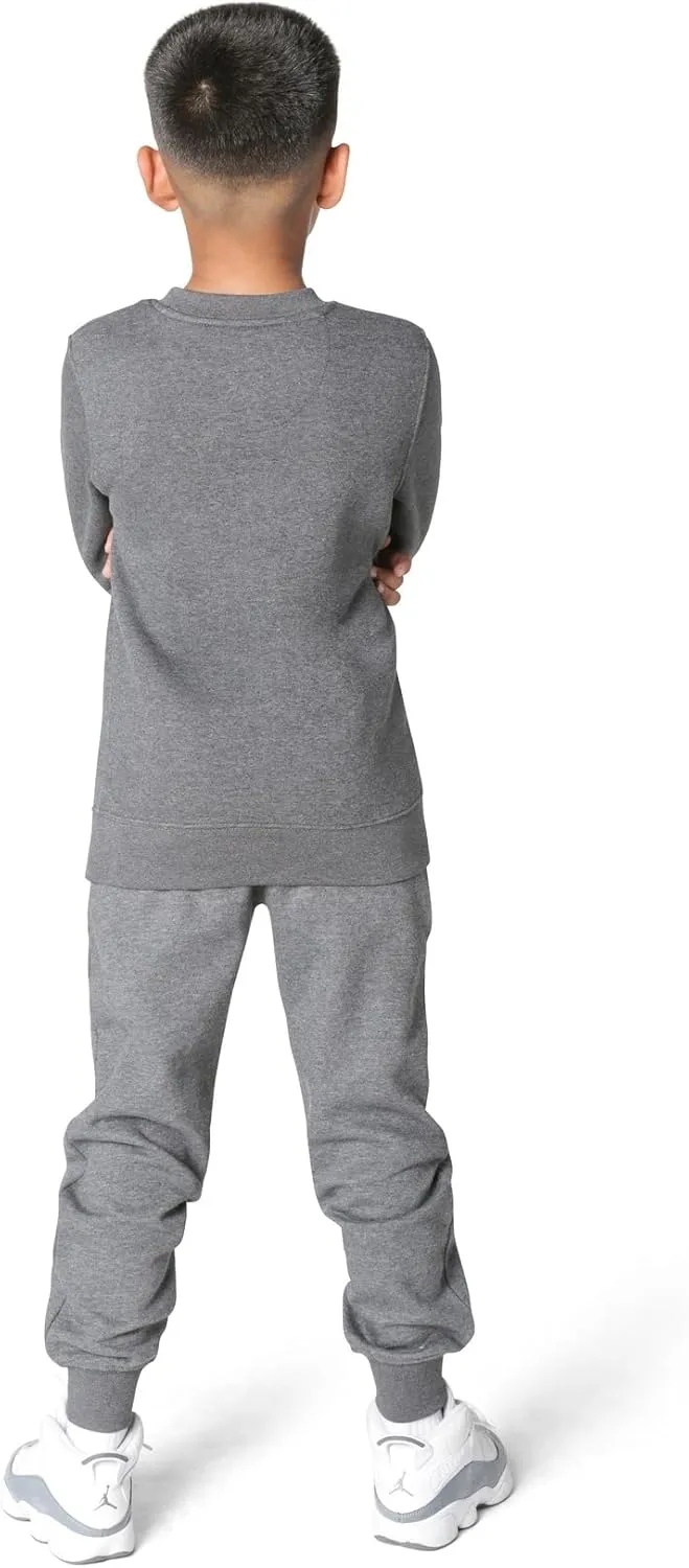 EVERYDAY KIDS Boys Fleece Crewneck Sweatshirt; Boys Long Sleeve Pullover Shirt - Soft and Breathable Cotton/Poly Blend