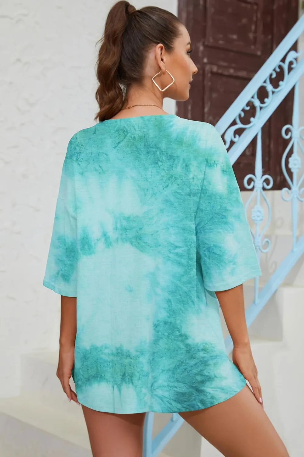 Fenxxxl Womens Oversized T Shirts Crewneck Short Sleeve Tops Loose Fit Summer Casual Blouse Y2K 2024 Basic Tee