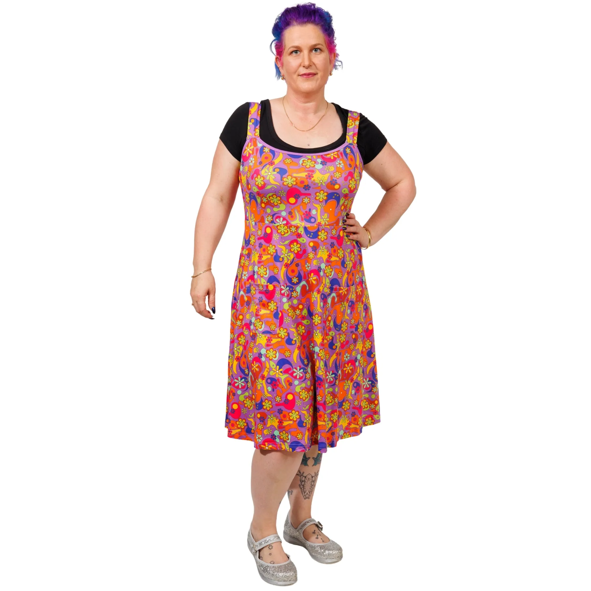 Flower Power Pinafore Dress