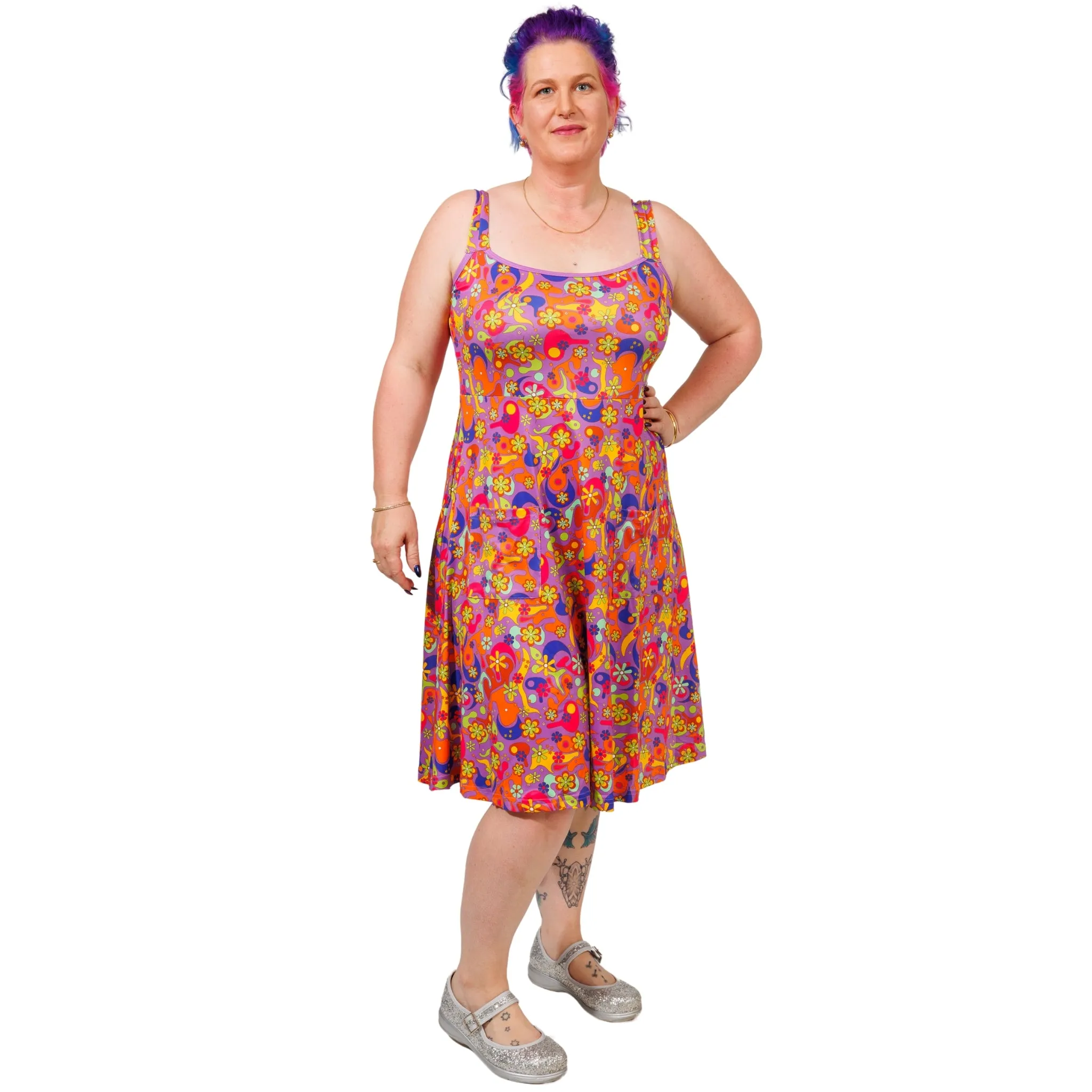 Flower Power Pinafore Dress
