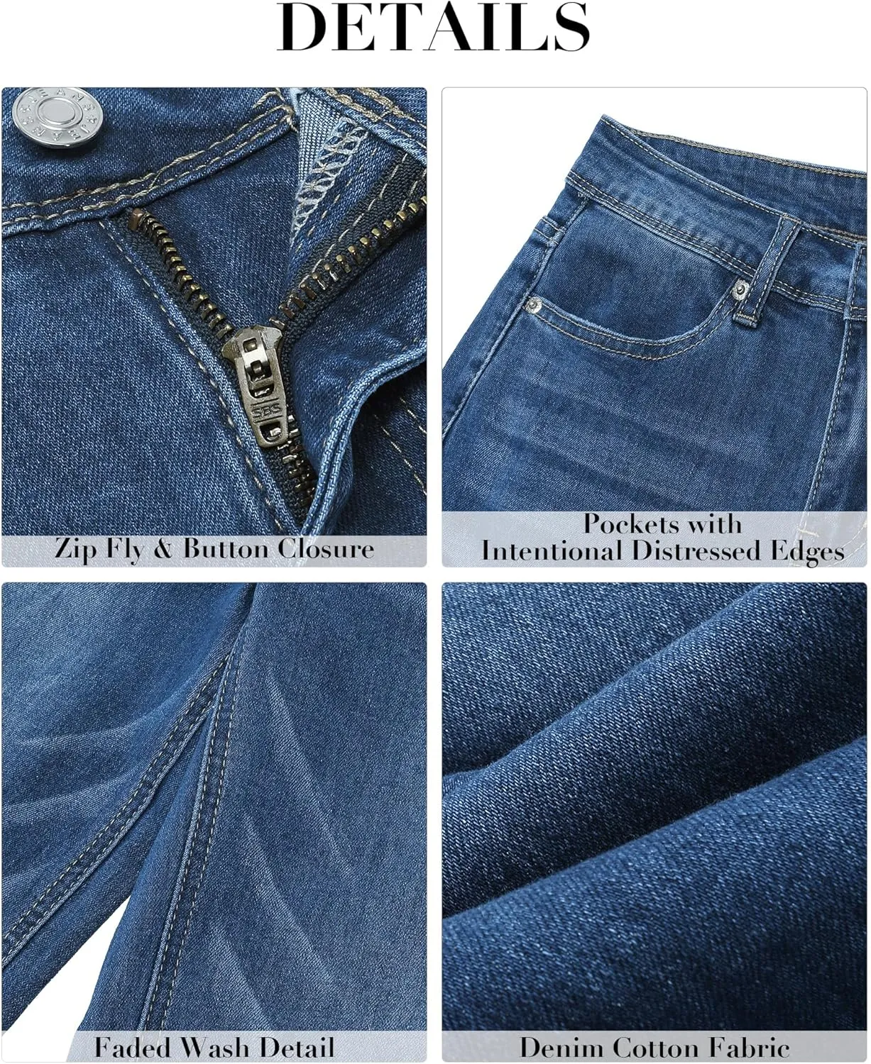 GRAPENT Womens Flare Jeans High Waisted Wide Leg Baggy Jean for Women Stretch Denim Pants