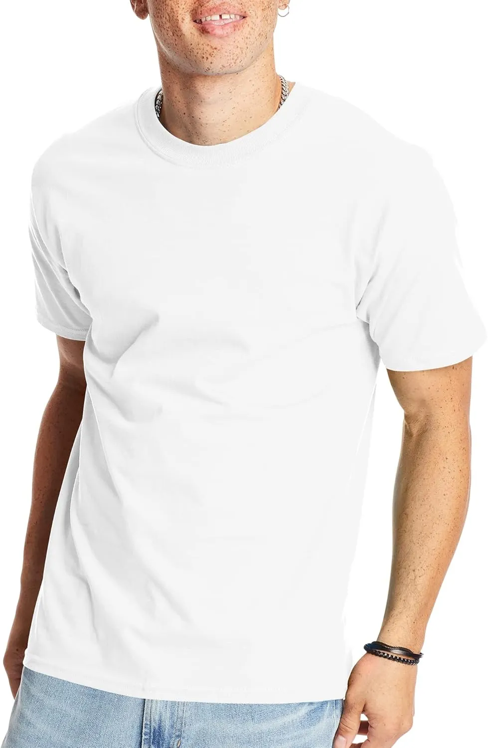 Hanes Men's Beefy-t T-Shirt, Classic Heavyweight Cotton Tee, 1 Or 2 Pack, Available in Tall Sizes