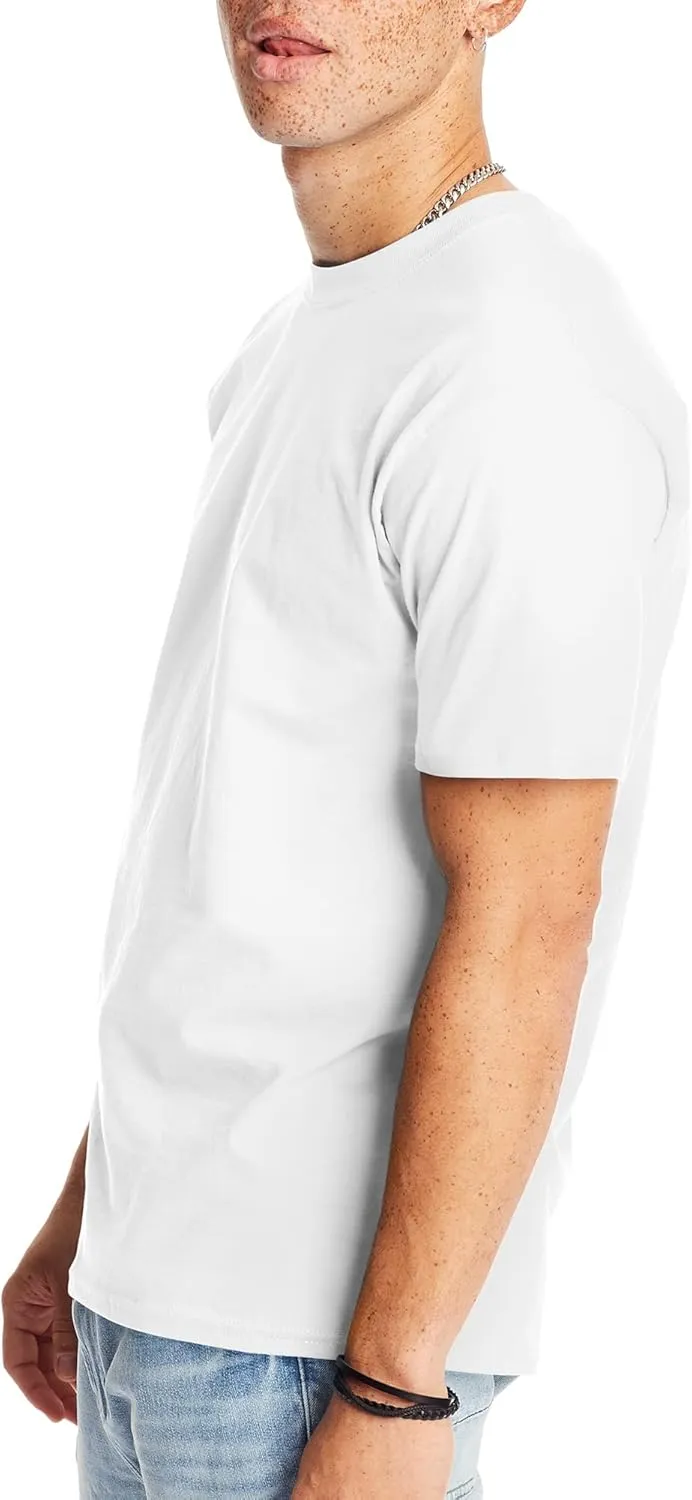 Hanes Men's Beefy-t T-Shirt, Classic Heavyweight Cotton Tee, 1 Or 2 Pack, Available in Tall Sizes